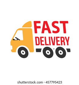 Fast Delivery Icon. Flat Style. Vector