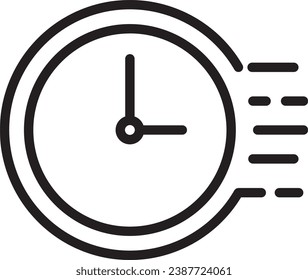 The fast delivery icon has been created simply and is suitable for use by anyone