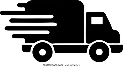 fast delivery icon isolated on white background