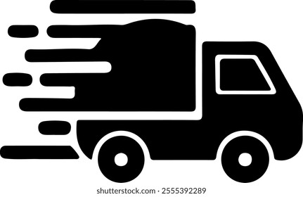 fast delivery icon isolated on white background