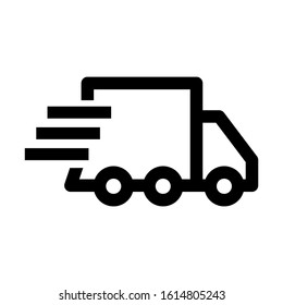 fast delivery icon isolated sign symbol vector illustration - high quality black style vector icons

