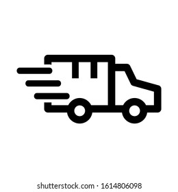 fast delivery icon isolated sign symbol vector illustration - high quality black style vector icons
