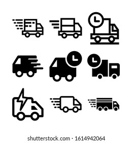 fast delivery icon isolated sign symbol vector illustration - Collection of high quality black style vector icons
