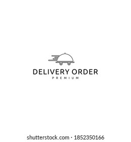 Fast Delivery Icon,  Line Symbol on White Background Vector Illustration