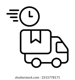 Fast Delivery icon line vector illustration