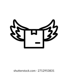 Fast delivery icon, Line Vector graphics
