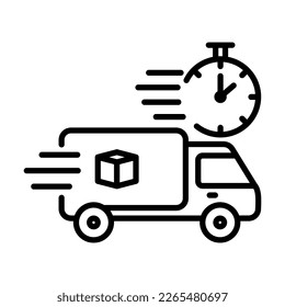 Fast Delivery Icon Logo Design Vector Template Illustration Sign And Symbol Pixels Perfect