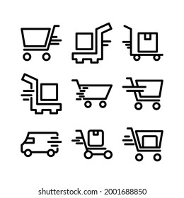 icono de entrega rápida o logotipo símbolo de signo aislado ilustración vectorial - Colección de iconos vectoriales de estilo negro de alta calidad
