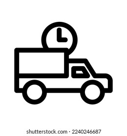 icono de entrega rápida o logotipo símbolo de signo aislado ilustración vectorial - iconos vectoriales de estilo negro de alta calidad
