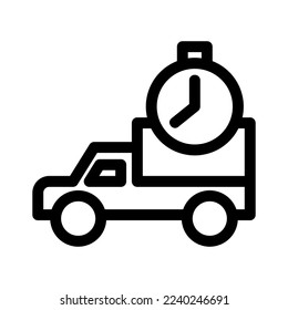 icono de entrega rápida o logotipo símbolo de signo aislado ilustración vectorial - iconos vectoriales de estilo negro de alta calidad
