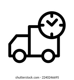 icono de entrega rápida o logotipo símbolo de signo aislado ilustración vectorial - iconos vectoriales de estilo negro de alta calidad
