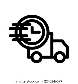 fast delivery icon or logo isolated sign symbol vector illustration - high quality black style vector icons
