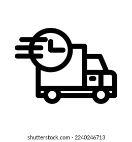 fast delivery icon or logo isolated sign symbol vector illustration - high quality black style vector icons
