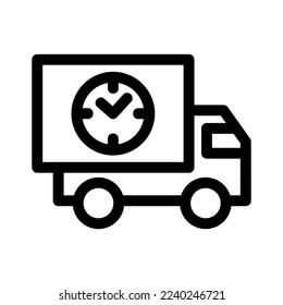 icono de entrega rápida o logotipo símbolo de signo aislado ilustración vectorial - iconos vectoriales de estilo negro de alta calidad
