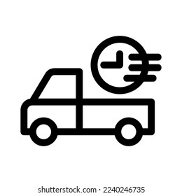 fast delivery icon or logo isolated sign symbol vector illustration - high quality black style vector icons
