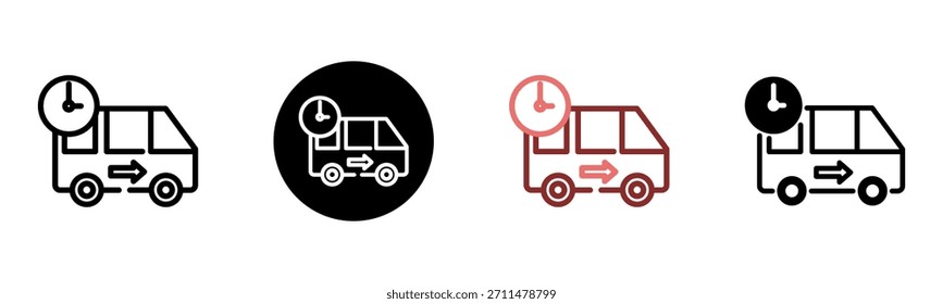 Fast Delivery Icon Multi Style Vector Illustration