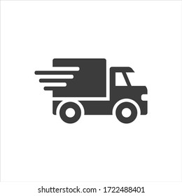 Fast delivery icon on white background