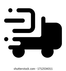 Fast delivery. Icon with outline style, perfect pixels and base size of 32x32 px. Suitable for website design, logos, applications and UI.