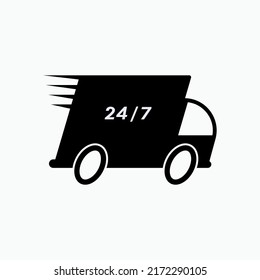 Icono de entrega rápida. Símbolo del servicio de paquetes - Vector.