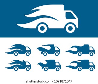Fast delivery  icon set