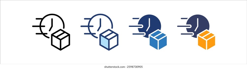 Fast Delivery Icon Set Multiple Style Collection
