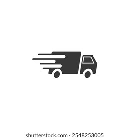 Fast Delivery Icon Set Vector illustration in black