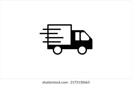 Fast Delivery Icon, Fast Shipping Delivery Truck Icon, Track And Trace Processing Status.