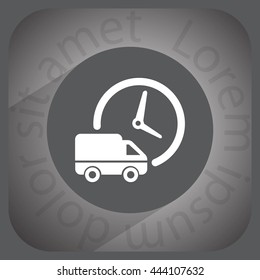 Fast delivery icon silhouette shipping truck isolated. vector illustration