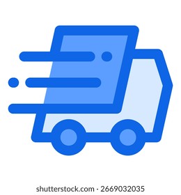 Símbolo de ícone Entrega Rápida. Ilustração vetorial.