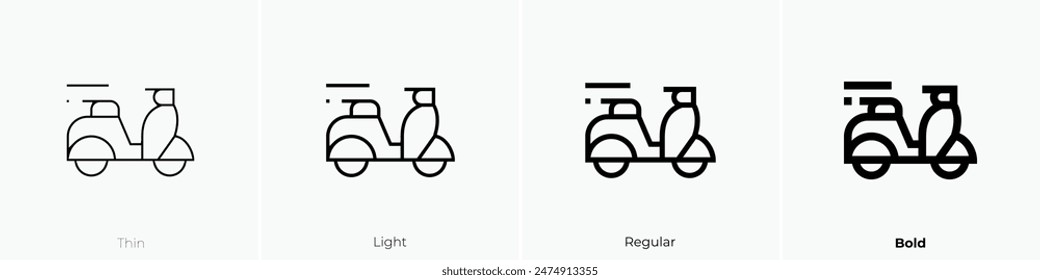 fast delivery icon. Thin, Light Regular And Bold style design isolated on white background