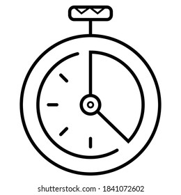 Fast delivery icon with timer. Fast stopwatch line icon