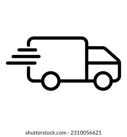 Fast delivery icon with transparent background