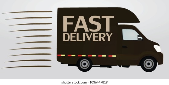 Fast delivery icon. truck. vector illustration