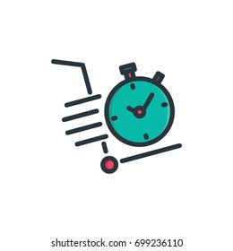 fast delivery icon vector colorful