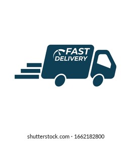 Fast delivery icon, vector graphics, delivery symbol