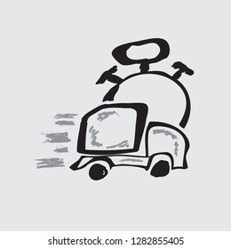 Fast Delivery Icon, Vector Illustration