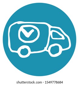 Fast delivery icon. Vector illustration isolated on white background.