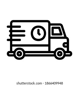 Fast Delivery icon vector illustration in line style for any projects, use for website mobile app presentation