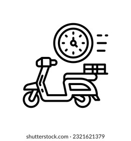 Icono de entrega rápida en vector. Ilustración