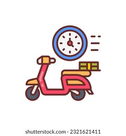 Schnelle Lieferung Symbol in Vektorgrafik. Illustration