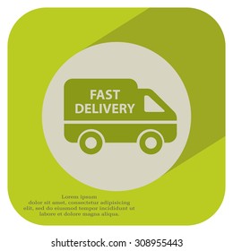 fast delivery icon. Vector illustration.