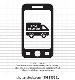 fast delivery icon . Vector illustration.