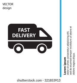 fast delivery icon . Vector illustration.