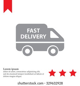 fast delivery icon . Vector illustration.