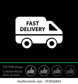 Fast delivery icon. Vector illustration.