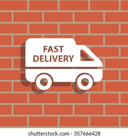 fast delivery icon . Vector illustration.