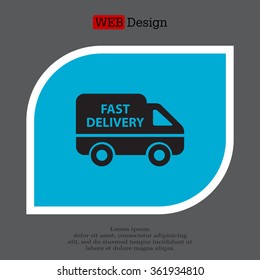 fast delivery icon . Vector illustration.