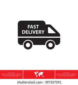 fast delivery icon . Vector illustration.