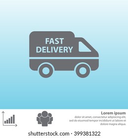 fast delivery icon . Vector illustration.