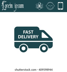 fast delivery icon . Vector illustration.
